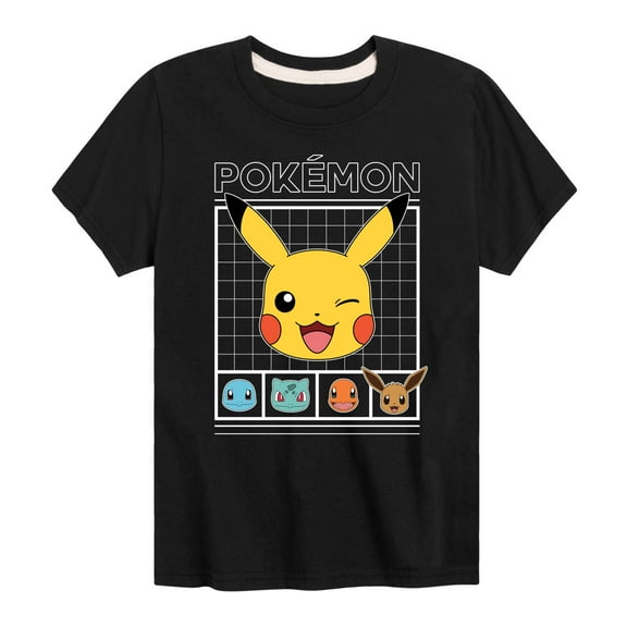 Pokémon - Pokemon Character Grid - Boy's Youth Short Sleeve Graphic T-Shirt