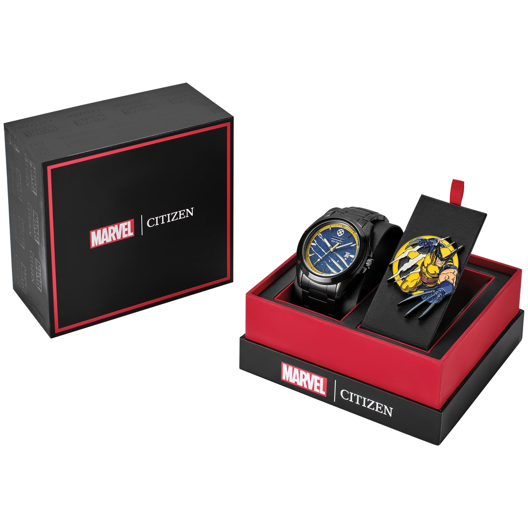 Citizen Men's Eco-Drive Marvel Wolverine Black IP Box Set Watch