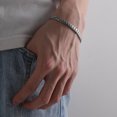 thumbnail image 3 of Men Bracelet Solid Color Simple Stainless Bland Lobster Clip Smooth Surface Cool Snake Scale Shape Anti-rust Men Bangle Daily Wear Jewelry, 3 of 8