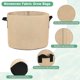 thumbnail image 2 of Uxcell 5 Paquete de Bolsas de Cultivo para Plantas de 5 Galones, Macetas de Tela Engrosada de 300G con Asas, Macetas de Jardín Caqui, 2 of 7