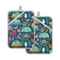 thumbnail image 7 of Yayeee Pot Holders Kitchen Heat Resistant with Pockets 7"x9.8" Cotton Oven Cooking Hot Pads, Green Vibrant Truck Pattern, 7 of 7