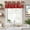 Red Green White, variant on Red Christmas Farmhouse Short Window Curtain Valances, Xams Tree Winter Poinsettia Pine Cones Rod Pocket Kitchen Valances for Living Room Bedroom Bathroom Cafe 54" x 18"