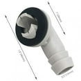 Plastic Air Conditioner AC Drain Hose Connector Elbow Fitting & Rubber