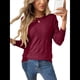 thumbnail image 1 of Suéter de Punto Suave para Mujer, Top Informal Elegante de Otoño Vino Tinto S, 1 of 8