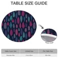 thumbnail image 6 of Bohemian Round Table Cover Elasticized Edge, Floral Pattern Stretch Cloth for 38-42 Inch Tables, Decorative Fit for Kitchen Dining Room, 6 of 7