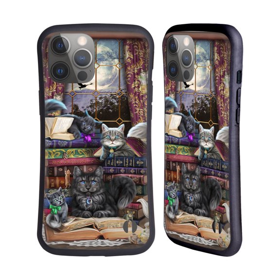 Head Case Designs Officially Licensed Brigid Ashwood Cats Storytime Cats And Books Hybrid Case Compatible with Apple iPhone 14 Pro Max