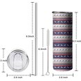 thumbnail image 5 of 20oz Dark Blue Christmas Reindeer and Donkey Pattern Skinny Tumblers Stainless Steel Tumbler with Lid and Straw,Vacuum Insulated Double Wall Travel Tumbler Cups with Cleaning Brush for Coffee,Tea, 5 of 6