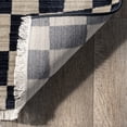 thumbnail image 4 of nuLOOM Dominique Abstract Checkered Fringe Area Rug, 6' 7" x 10' 2", Dominique Navy, 4 of 12