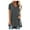 Grey, variant on U.Vomade New Solid Color Fashion All-Match Top Loose And Casual Large Size V-Neck Pullover Short-Sleeved T-Shirt