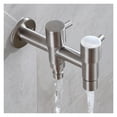 thumbnail image 4 of 304 Stainless Double Handle Dual Valve Outdoor Garden Faucet, Washing Machine Tap Bibcock Toilet Tap, 4 of 6