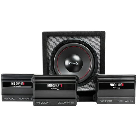 MB Quart - Formula 1000W Class D Digital Mono Amplifier with Variable Low-Pass Crossover - Black