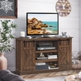 thumbnail image 4 of Costway Sliding Barn TV Stand Console Table for TV's Up to 60'' Entertainment Center Brown, 4 of 11