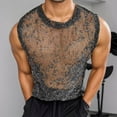 thumbnail image 2 of Men's Mesh Tank Tops Sleeveless See Through Muscle Shirt for Summer Casual Party Gym Wear Breathable Comfortable Fashion, 2 of 5