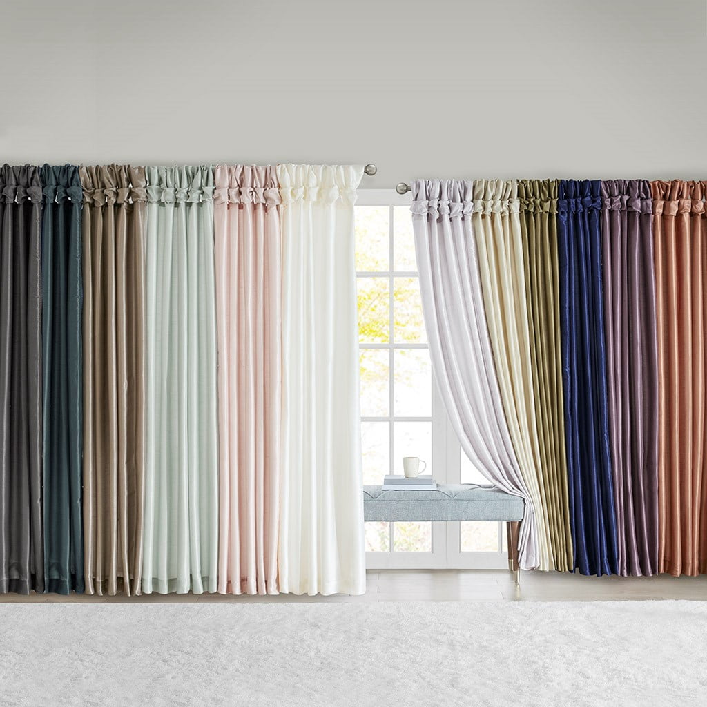 Twist Tab Lined Window Curtain Panel Navy 50"x84"