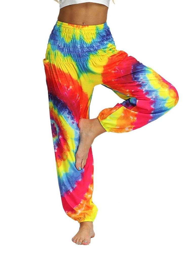 SySea Womens Casual Tie Dye Jogger Sweatpants High Waist Drawstring Loose Fit Yoga Pants with Pockets 