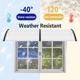 thumbnail image 6 of vidaXL Front Door Canopy, Outdoor Awning for Porch & Patio, 94.5x31.5 Inches Black & Transparent, 6 of 8