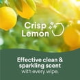 thumbnail image 2 of Disinfecting and Cleaning Wipes, Crisp Lemon and Fresh Scent, 75 Count Each, 3 Pack, 2 of 4