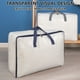 thumbnail image 5 of Bolsa de almacenamiento de colchas transparente, bolsa de embalaje, bolsa de clasificación gruesa, tela con clip de malla, bolsa de equipaje de gran capacidad, 5 of 6