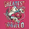 thumbnail image 3 of Greatest Country in the World Women's V-Neck T-shirt Cowgirl Cowboy Girlfriend Southwest Rodeo Country Western Rancher Tee, 3 of 7