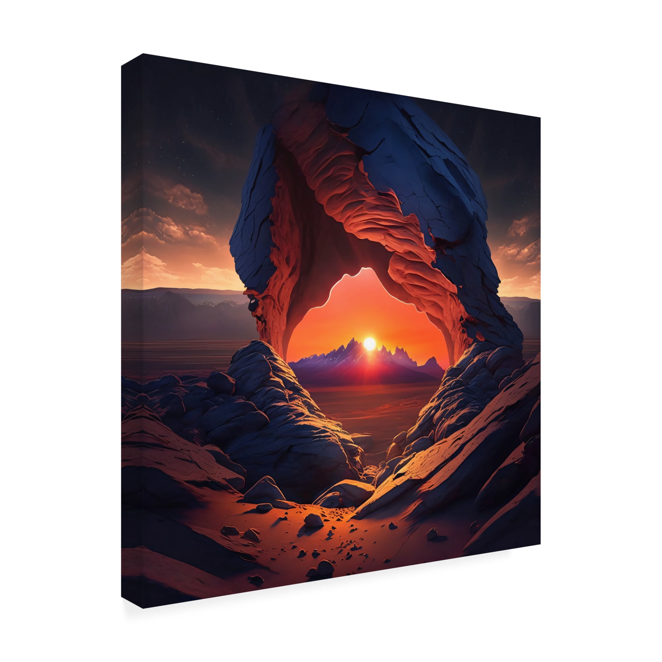Canvas Wall Art - Ray Heere 'Desert Of Dreams 13' Wall Art for Living Room, Bedroom, or Office Décor by Trademark Fine Art - 14 x 14 Inches