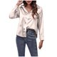 thumbnail image 2 of Puntoco, camisa de satén de manga larga con botones para mujer, blusa informal de trabajo de oficina, camiseta para salir de vacaciones Puntoco Puntoco-7952, 2 of 5