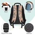 thumbnail image 4 of Garronmavis Kids Girls Backpack with Lunch Box, 4-Piece Set Includes Backpack, Lunch Bag, Pencil Case, Water Holder Case, Tan Camo Bow Large Capacity School Backpack with Front Pocket, 4 of 8