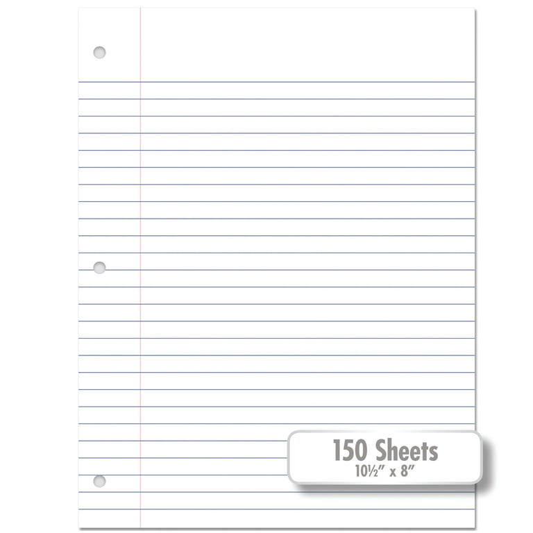 Printable Lined Paper wide-ruled on A4-sized paper in portrait