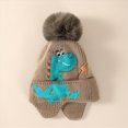 thumbnail image 6 of Boys Beanie Knitted Cute Dinosaur Cartoon Hat Kids Winter Warm Hat for 3-6 Years Toddler Kids Boys, 6 of 6