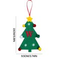 thumbnail image 2 of Vaidha 2024 New Christmas Tree Decorations Mini Christmas Tree Embroidery English Letter Christmas Pendant Small Pendant, 2 of 2