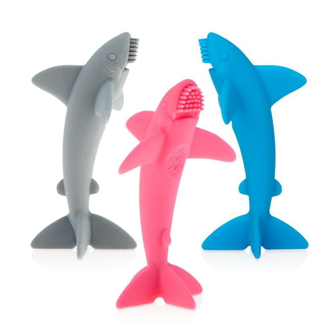 DDI 2330403 Nuby? Grooming Lil Shark Massaging Toothbrushes - Assorted Colors Case of 12
