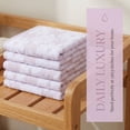 thumbnail image 7 of Unique Bargains Soft Absorbent Cotton Floral Print Washcloths Grey 4pk, 7 of 7