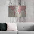 thumbnail image 6 of Luxe Metal Art 'Blush World Map' by Silvia Vassileva, Metal Wall Art, 36" x 24", 6 of 9