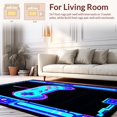 thumbnail image 2 of ODIKA 8' x 10' Machine Washable Non-Slip Area Rug, Synthwave Gamepad High Traffic Rug, Cyan, 133475, 2 of 7