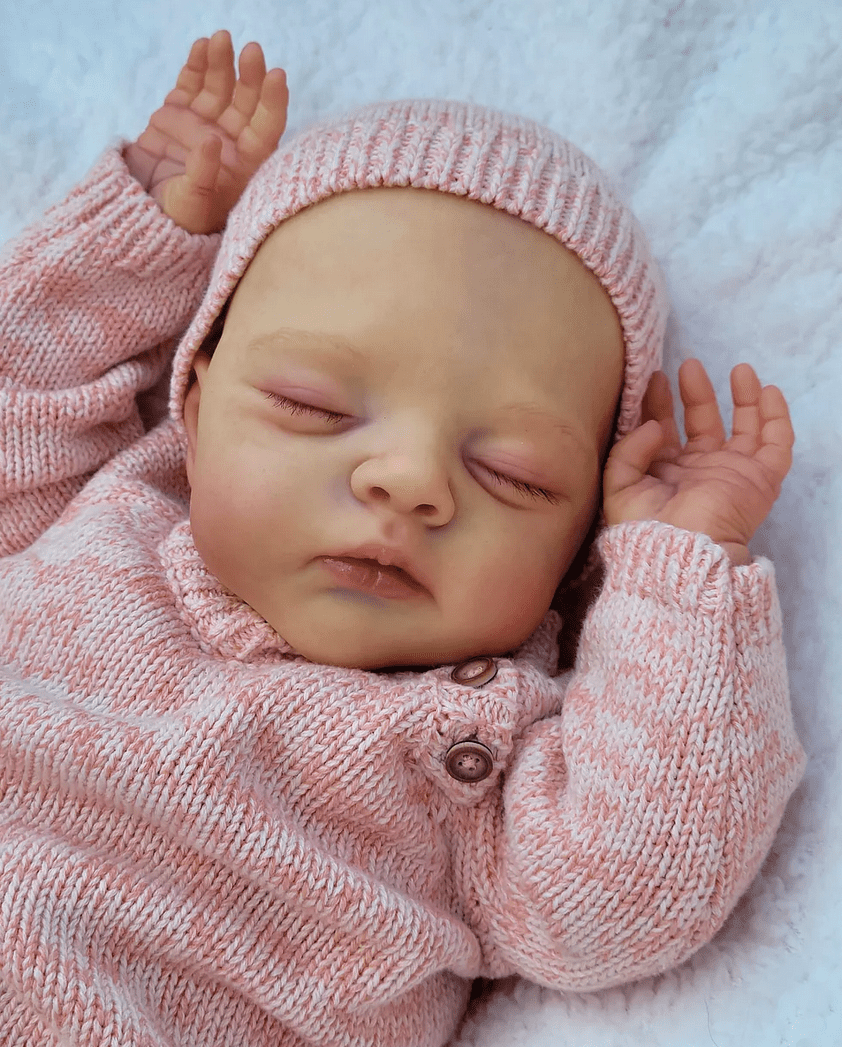 iCradle Lifelike Reborn Baby Dolls Girl 18 inches 45 cm Realistic Asleep Newborn Baby Dolls Girl Adorable Real Life Cloth Body Doll Gift for Kids Age 3+