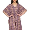 thumbnail image 4 of Moomaya Ladies Plus Size Kaftan Summer Wear Beach Coverup Kimono Caftan Dress - 4XL-5XL, 4 of 6