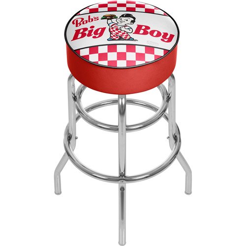 Bobs Big Boy Checkered Padded Swivel Bar Stool