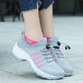 thumbnail image 5 of Vamuko Women's Slip on Sneakers 2025 Orthopedic Wedge Walking Shoes Air Cushion Plantar Fasciitis Relief Footwear Lightweight Modern Jazz Dance Platform Sneakers Gray 5.5, 5 of 7