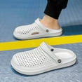 thumbnail image 2 of HNMKIU Men's Slippers for Beach and Leisure with Open Toe Design Easy on Style EVA Summer Footwear for Relaxing Casual Shoes for Men 01_White,45, 2 of 8