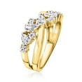 thumbnail image 3 of Ross-Simons 1.20 ct. t.w. CZ Crisscross Ring in 18kt Gold Over Sterling, Women's, Adult, 3 of 5