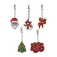thumbnail image 1 of Llavero de bricolaje con pintura de cristal, llavero de resina con diamantes de imitación, soporte para llavero de animales de dibujos animados, QC018, Navidad, 5 piezas / juego AweSitey HA008418-04B, 1 of 6