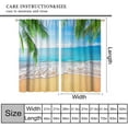 thumbnail image 3 of Ocean Blackout Curtains, Summer Tropical Island Palm Tree Seaside Beach Scenery Print Rod Pocket Window Treatments Drapes for Bedroom Living Room Kitchen 42" W X 54" L, 3 of 6