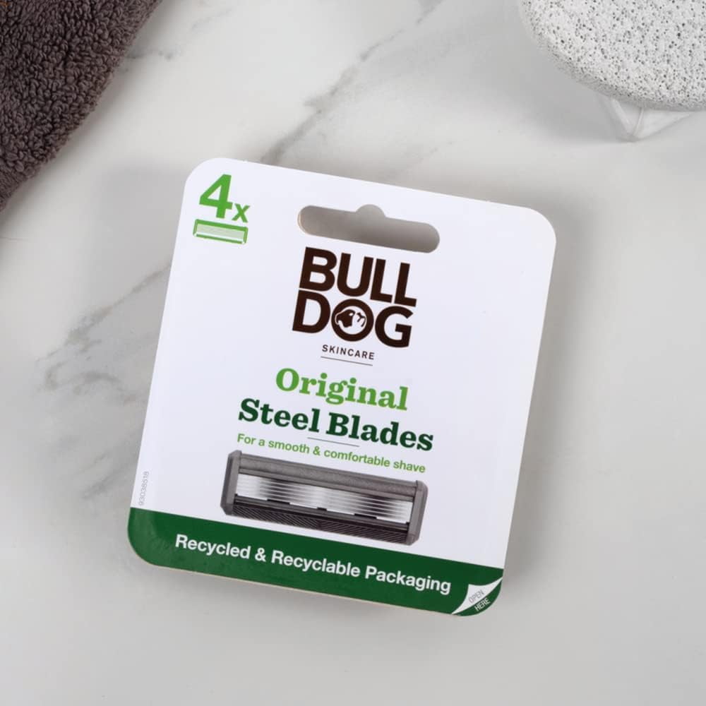 Original Steel Blades - Men's Razor Blade Refills – Contains 4 Blade Heads