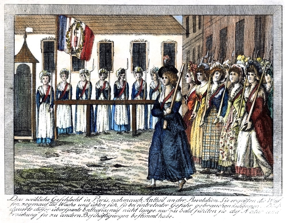 French Revolution 17 Nrevolutionary Guardswomen Of Paris France During The Initial Fervor Of The Revolution Contemporary German Line Engraving Poster Print By Granger Collection Walmart Com Walmart Com