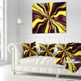 thumbnail image 3 of Designart Yellow Purple Black Fantasy - Abstract Throw Pillow - 16x16, 3 of 5