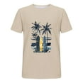 thumbnail image 3 of Miqool Men's Oversized T-Shirts Summer Casual Crew Neck Short Sleeve Palm Tree Print Graphic Tees Holiday Beach Hawaiian Shirts (Regular or Big & Tall), 3 of 4