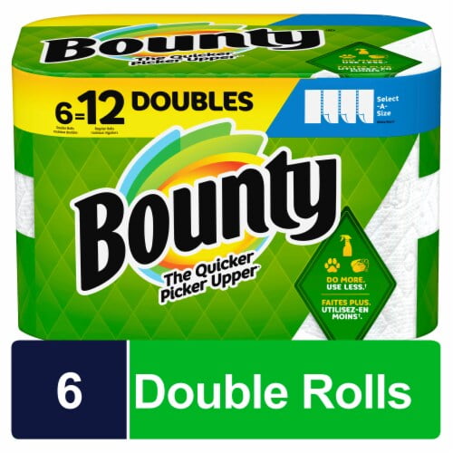 Bounty Essuie-Tout Select-A-Size Rouleaux Doubles 6 Rouleaux