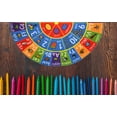 thumbnail image 2 of KC Cubs Playtime Collection ABC Alphabet, Numbers and Shapes Educational Learning & Game Round Circle Area Rug Carpet for Kids and Children Bedrooms and Playroom, 2 of 5