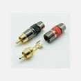thumbnail image 5 of 1pair Banana Plugs RCA Gold Plated Pure Copper Zinc Alloy Banana Plug Audio Power Speaker Plugs Connector for Speaker Wire, Wall Plate, Home Theater and Sound Systems Red Black, 5 of 6