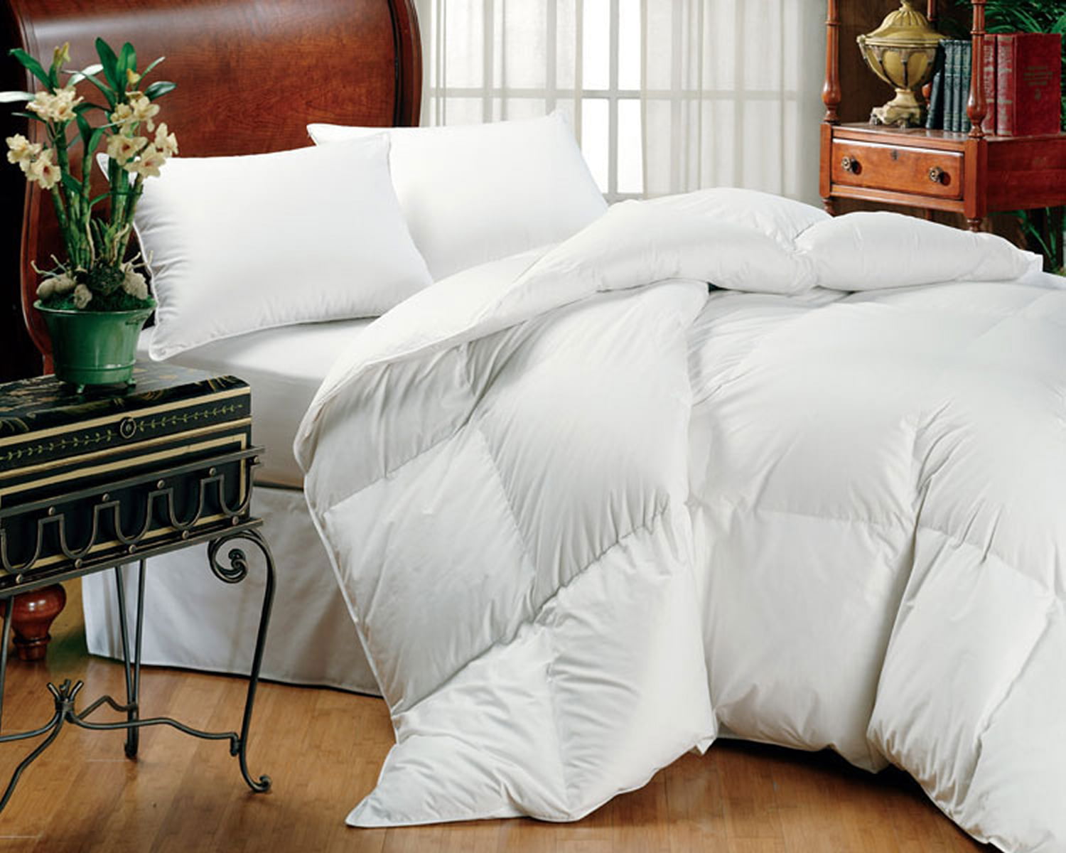 All Season Down Alternative Comforter Super King - 120 x 98-116 oz Fill GrayEagle Bedding Co
