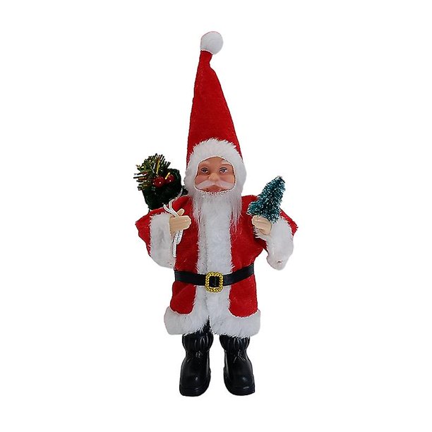 Figuras De Papá Noel De Pie, Decoraciones Navideñas Tradicionales para Interiores, Adornos De Papá Noel Rojos, Perfectos para La Decoración del Árbol De Navidad, Decoración del Hogar brillar Electrónica
